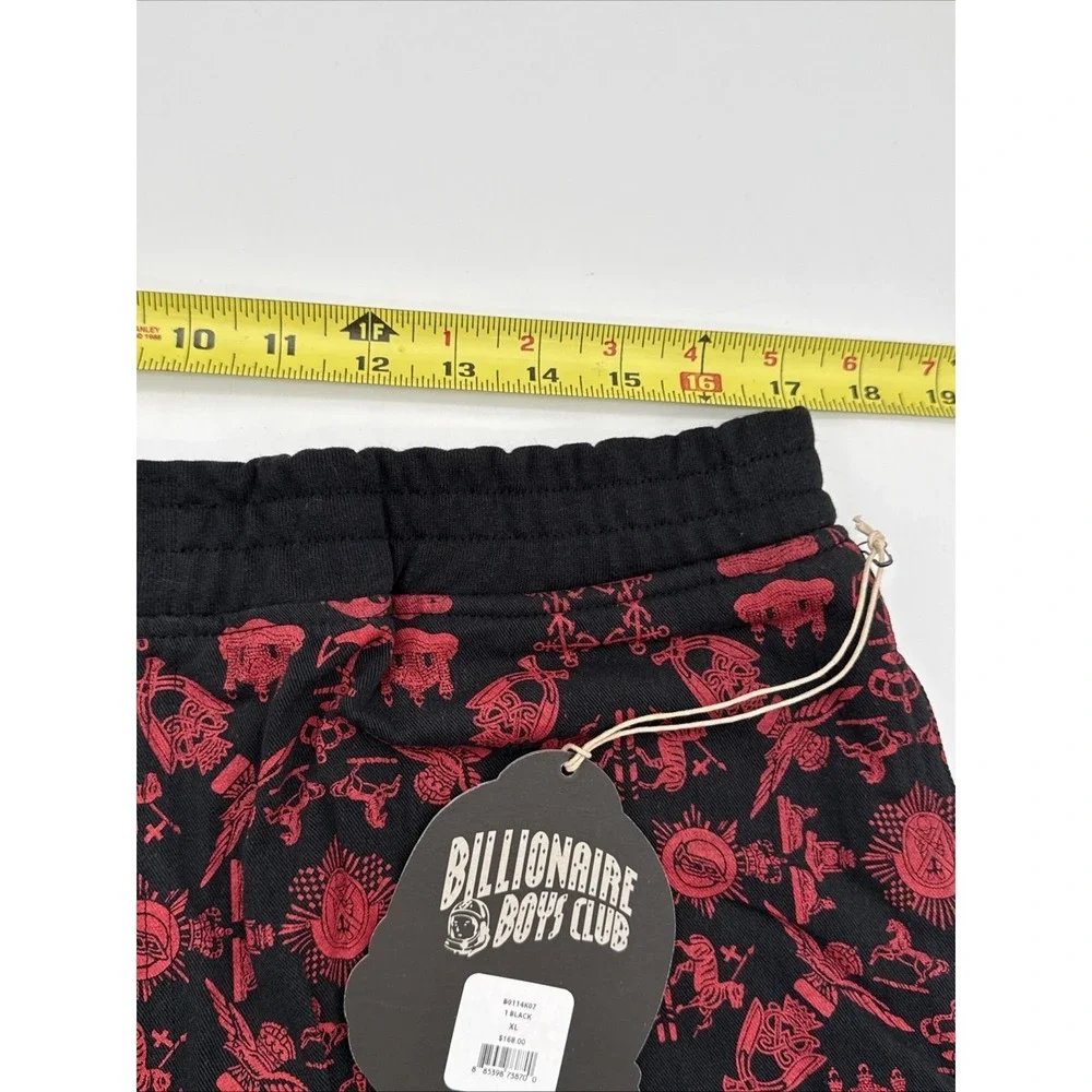 Billionaire Boys Club BBC Black Red All-Over Print Jogger Sweatpants XL NEW